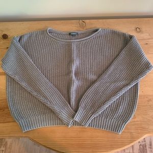 wild fable grey knit sweater